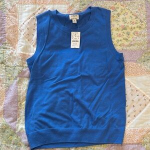 J. Crew Women's Vibrant Blue Sleeveless Sweater